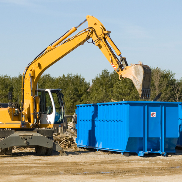 what size residential dumpster rentals are available in Thermalito